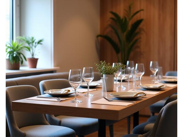 Inviting dining area where guests enjoy meals after cooking class