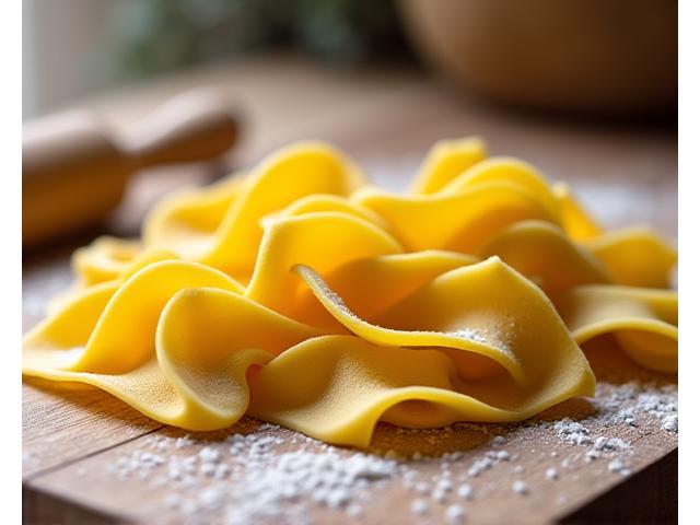 Freshly made pasta with sauce